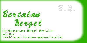 bertalan mergel business card